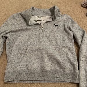PINK grey pullover jacket
